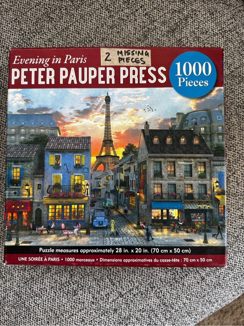 'Evening in Paris' 1000-Piece Puzzle - Multicolor